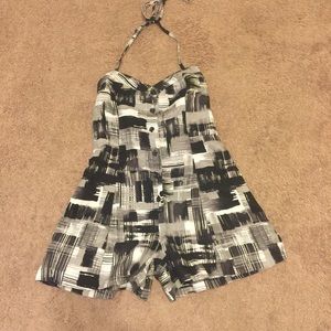 Black white and Grey romper