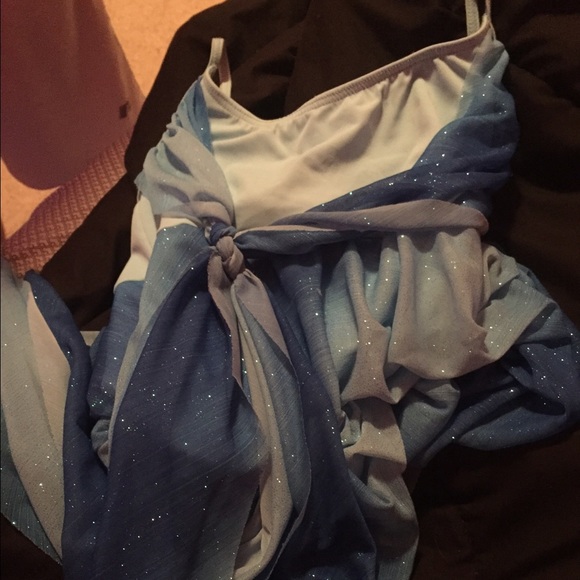 Blue lyrical dance costume