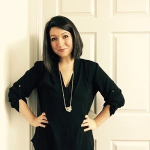 Black Chiffon Hi-lo Blouse