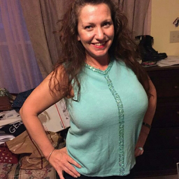 Designers Original Cashmere & Sequin Blouse - image 3