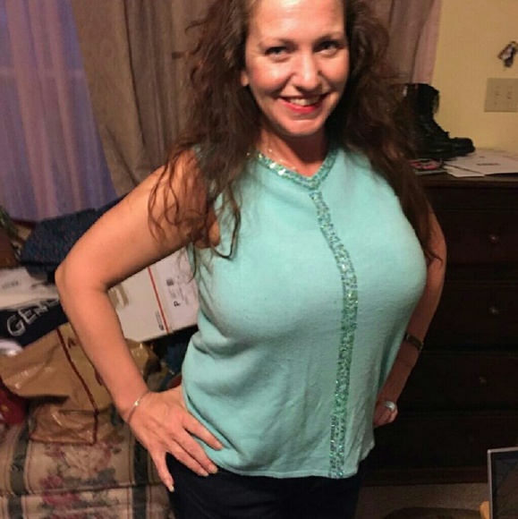 Designers Original Cashmere & Sequin Blouse - image 4