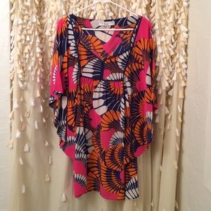 Trina Turk tunic dress w/ batwing sleeves