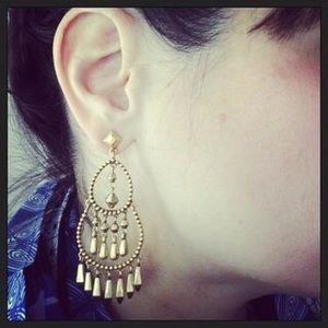 Stella & Dot Reverie Gold Chandelier Earrings