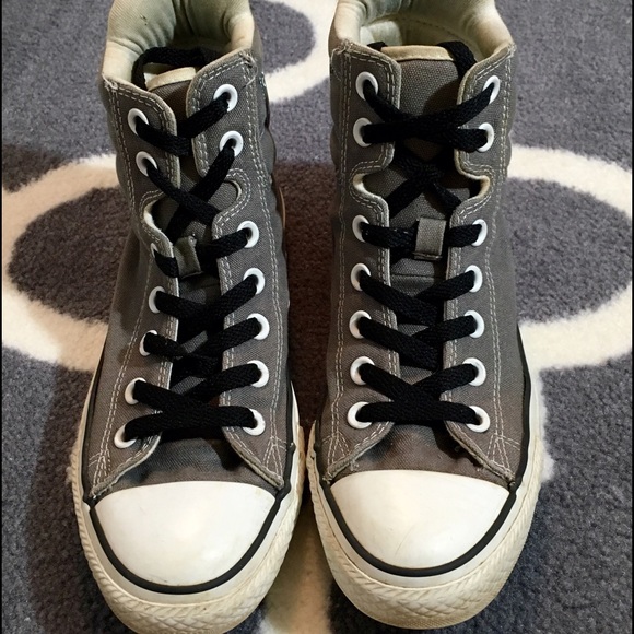Converse Shoes - Grey Converse Hi-Tops