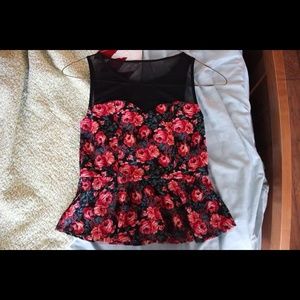 Roses peplum top