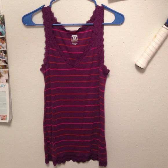 Route 66 Tops - Route 66 striped tank top