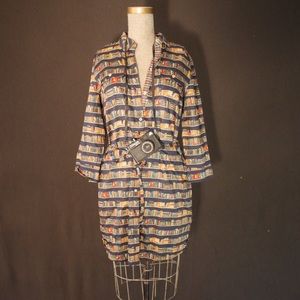 Book-patterned, Button-down Dress