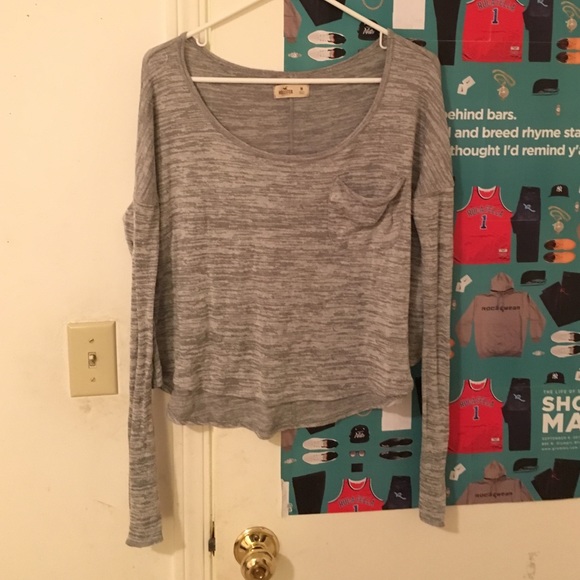 Grey long sleeve top