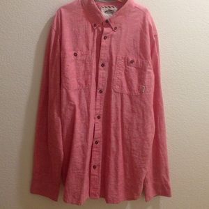 Salmon colored button down