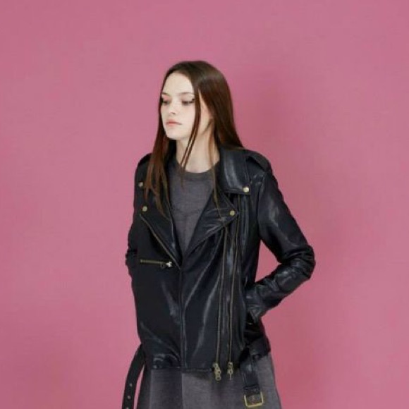 Black leather jacket