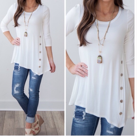 Tops - Side button tunic