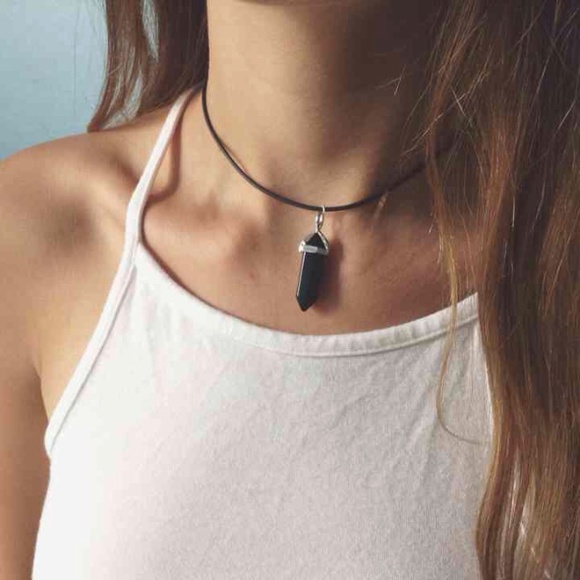 Black Onyx Quartz Choker