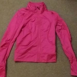 Pink Lululemon zip up/running jacket