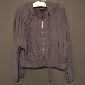 Grey zip up hoodie