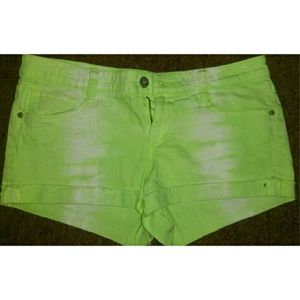 Lime green neon shorts