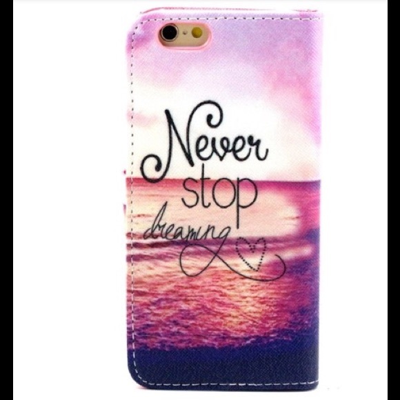 iPhone 6&6s Wallet Phone Case❤️Never Stop Dreaming - Picture 3 of 3