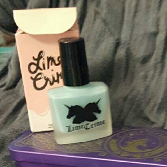 Lime Crime nail polish "Once in a Blue Mousse"