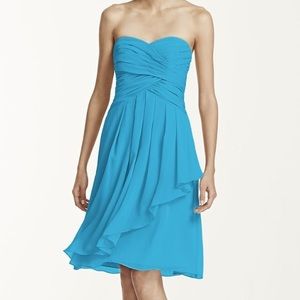 SOLD David's Bridal F14847 chiffon dress in Malibu