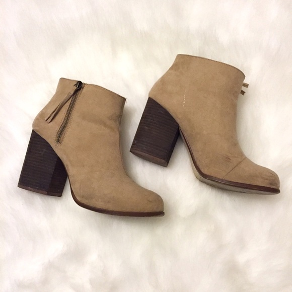 Zara stacked heel boots