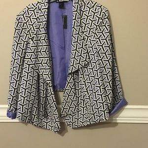 Drape front blazer