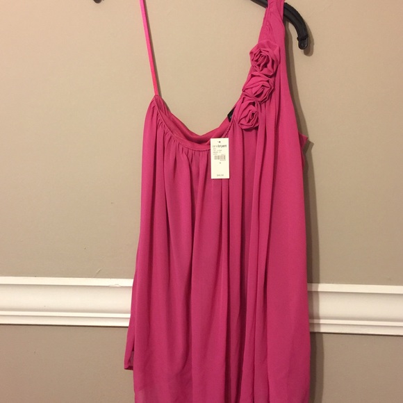 One shoulder chiffon shirt