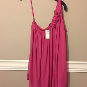 One shoulder chiffon shirt