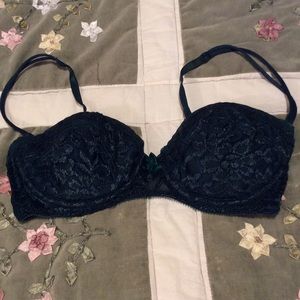 BEAUTIFUL LACEY DARK GREEN BRA WITH PADDING