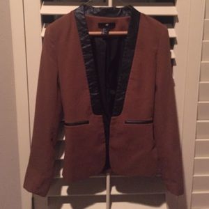 Leather blazer