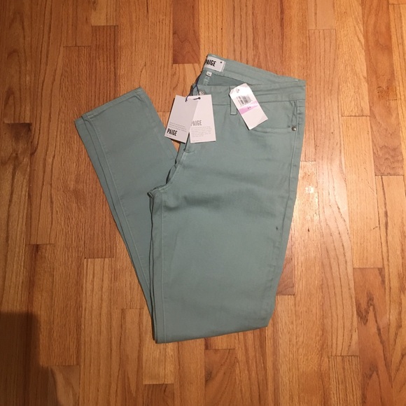 Paige Skinny Jeans in Mint