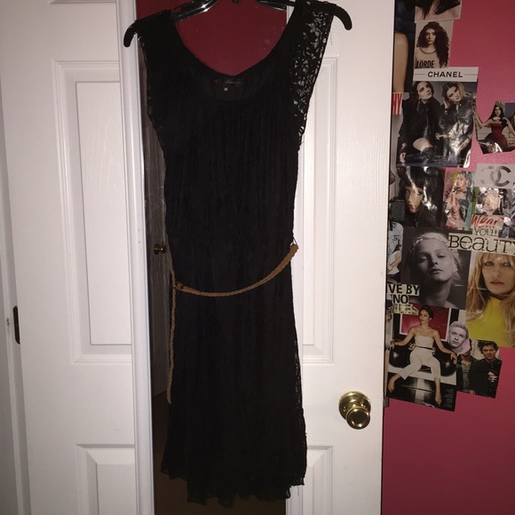 Black lace dress