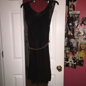 Black lace dress