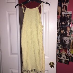 Yellow lace dress