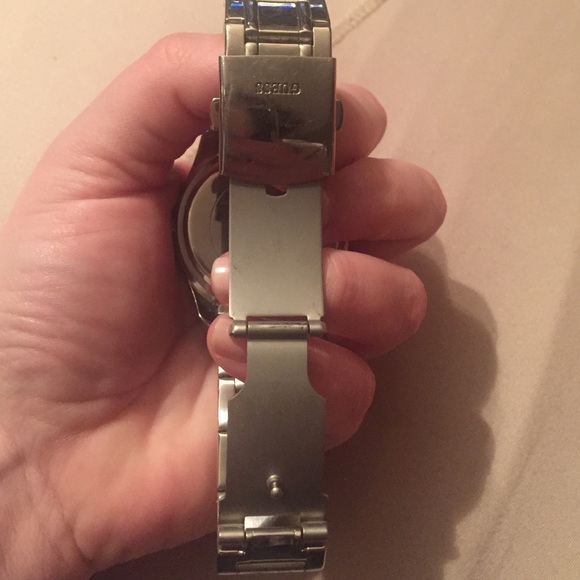 Sterling Silver Guess Watch with Opal Face