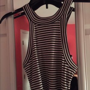 Black and white crop top