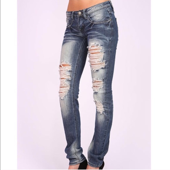 🆕AJA low rise skinnies - MED DENIM - Picture 2 of 3