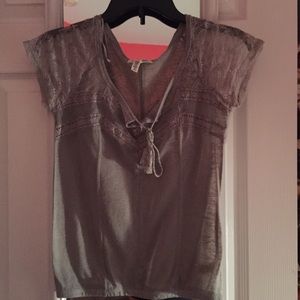 See through grey tank top