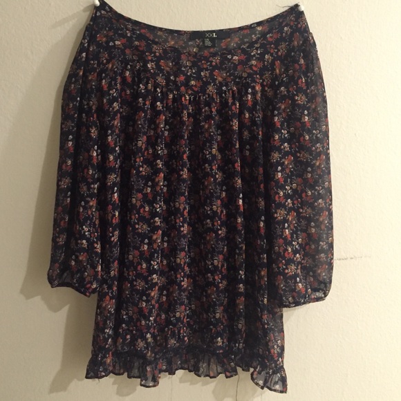 Floral chiffon top - Picture 1 of 4