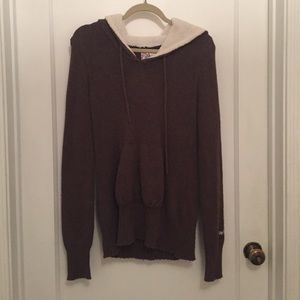 Roxy Pullover sweater w/ sherpa hood