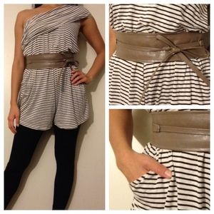 Off the shoulder romper.