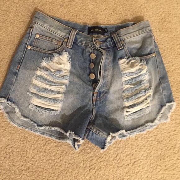 High waisted denim shorts - Picture 1 of 2