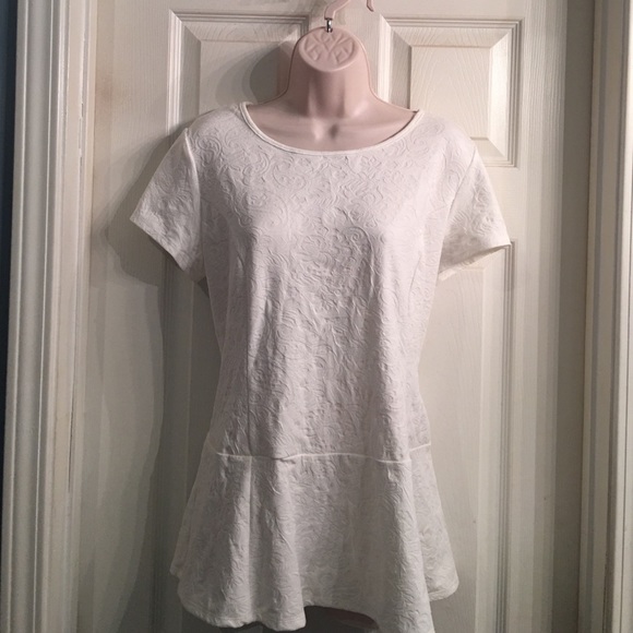AB Studio peplum stretch top