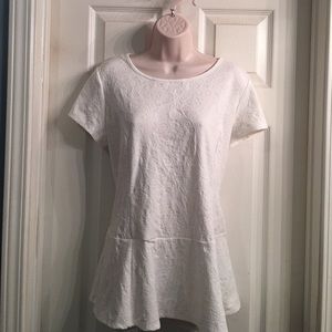 AB Studio peplum stretch top