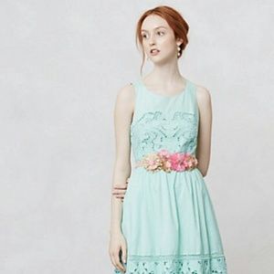 Aqua Anthropologie dress