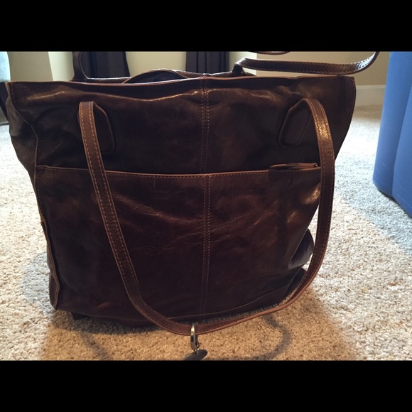 Leather hobo bag