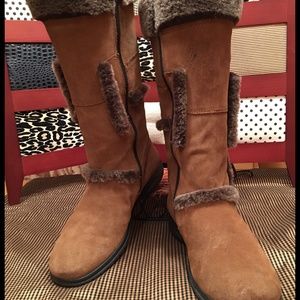 Ecco Suede & Wool Boots