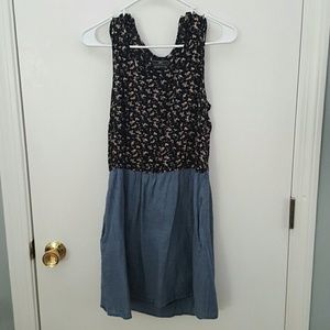 Obey floral chambray dress