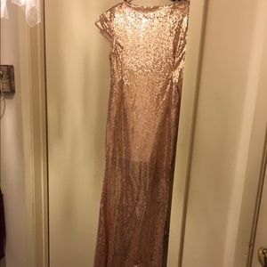 Rose gold sequin dress