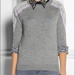 J.Crew Merino Wool Embroidered Tippi Sweater, L
