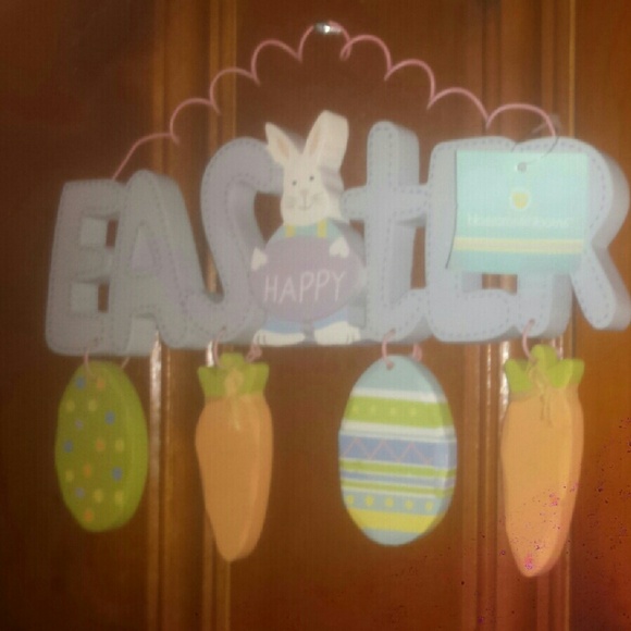 New with Tag - Painted Wooden Easter Wall Decor