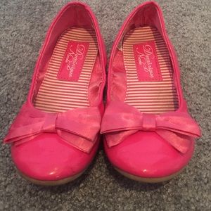 Pink little girl flats